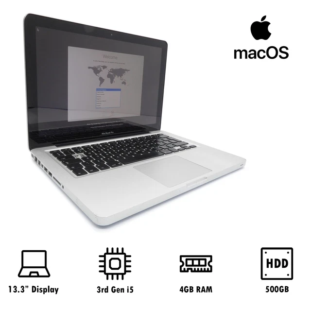 Apple MacBook Pro 9,2 A1278 Mid-2012 13.3"  i5-3210M 4GB 500GB HDD *Missing Key*