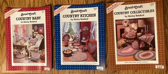 Juego de 3 libros trenza artesanal Shirley Botsford cocina rural coleccionables bebé