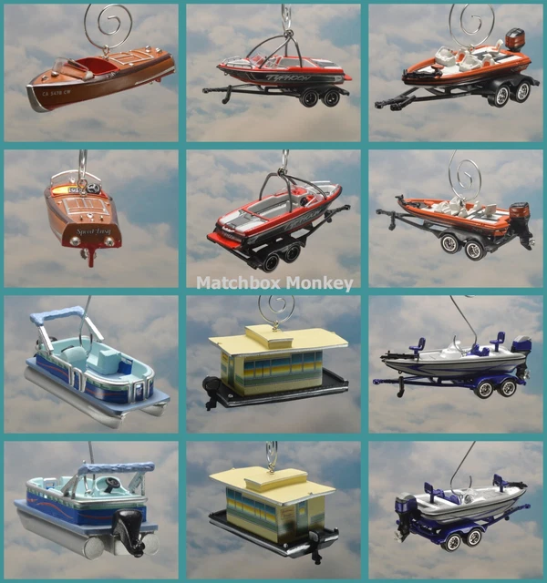 CUSTOM BOAT CHRISTMAS Ornament Bass House Ski Wake Wooden Pontoon