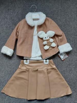 Girls, Spanish Fur Trimmed Jacket/Top/Skirt/Animal Toy Outfit, 3 Yrs, New/Tags