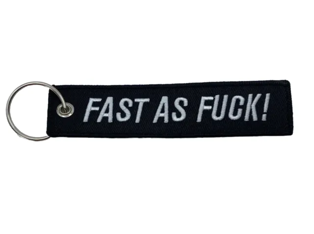 FAST AS F*CK Funny Motorbike Keyring Motorcycle Key Chain Gift Idea Car Keyring