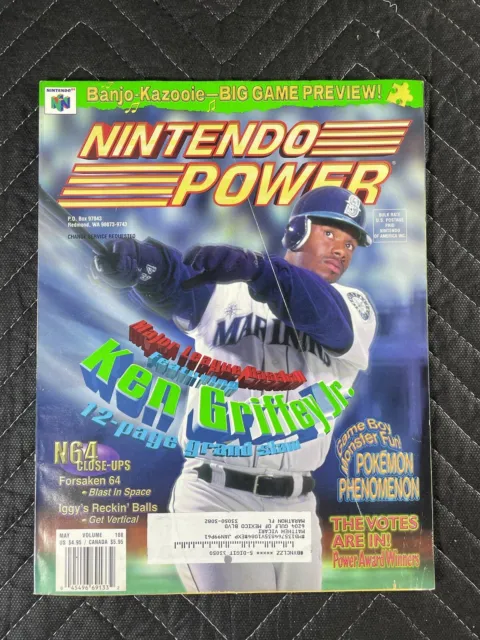 Nintendo Power Magazine Volume 108 May 1998 Ken Griffey Jr Baseball, w/ Poster