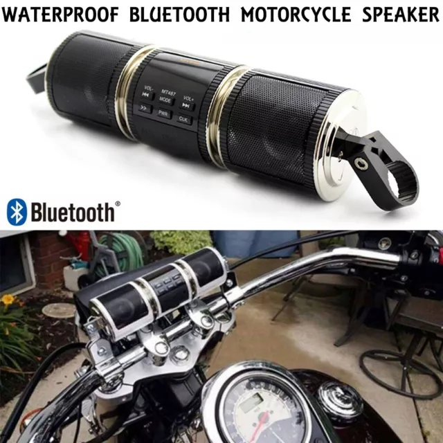 Neu Moto Bluetooth Amplificateur Radio Stéréo Haut-Parleur USB Étanche NOIR