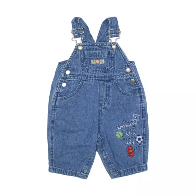 CARTERS TYKES Football Denim Dungarees Blue Tapered Boys M W20 L6