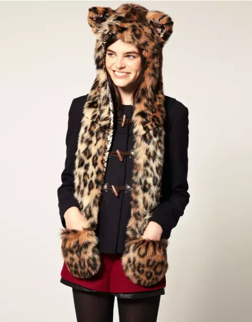 2023 new Male and female fur hats, animal hats, role-playing warm hats