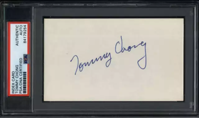 Tommy Chong Actor Signed 3" x 5" Index Card  PSA/DNA
