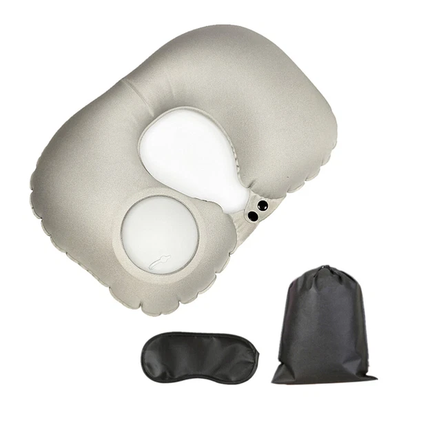 3 pz Cuscino da Viaggio Gonfiabile Collo Cuscino Portatile a Forma U Cuscino Collo Compatto