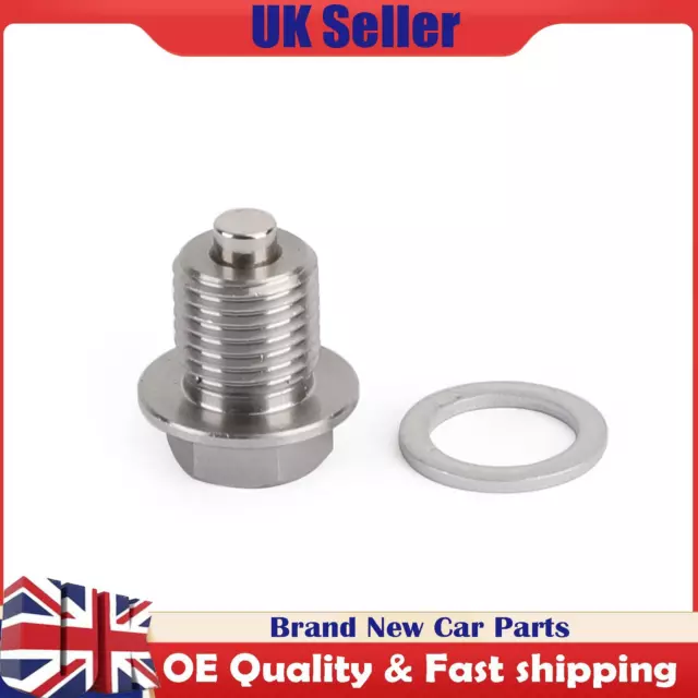 M14x1.5 MM Stainless Steel Car Oil Drain Plug with Neodymium Magnet Universal H9