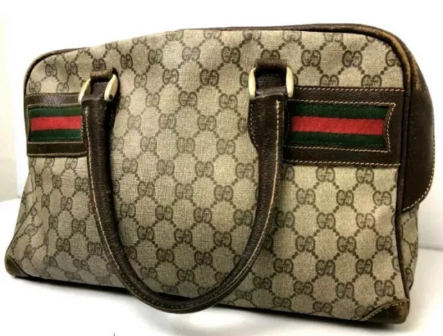 Gucci Black Patent Leather Romy Boston Bag Satchel Doctor Bowler Purse  177102