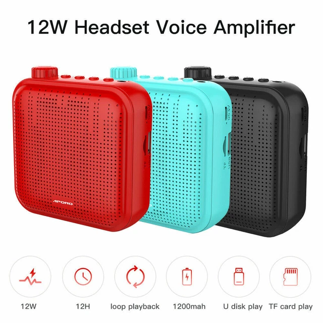 Portable Mini 12 W Voix Amplificateur Microphone loundspeaker mégaphone pour Out