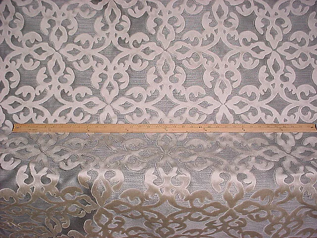 17-7/8Y Kravet / Lee Jofa Brass Velvet French Floral Upholstery Fabric