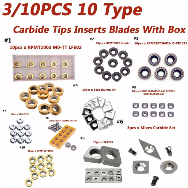 Carbide Tips Inserts Blades For Chisel Cutter Wood Turning Lathe Holder Tool XY