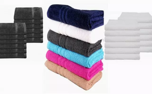 Wholesale Job Lot Hand Towel 50x90 cm, 500 GSM Hotel Quality 10/20/30/50/100 pcs