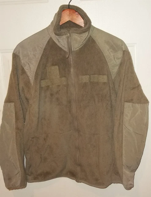 US Army USAF ECWCS Level 3 Multicam Coyote Brown Fleece Jacket Small Regular S/R