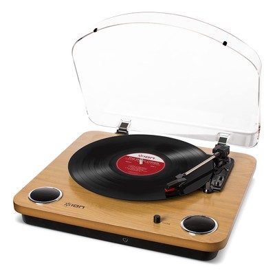 Plattenspieler retro vertikaler Turntable Vinyl Bluetooth Lautsprecher USB holz 