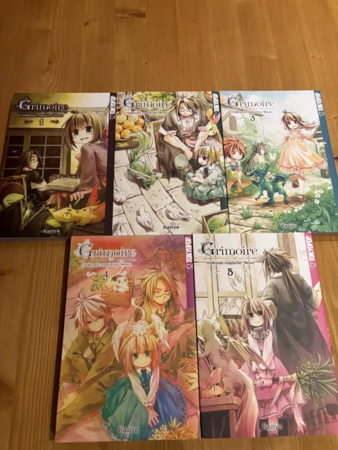 "Grimoire Heilkunde magischer Wesen" Manga 1-5 Komplett von Kaziya Neuwertig