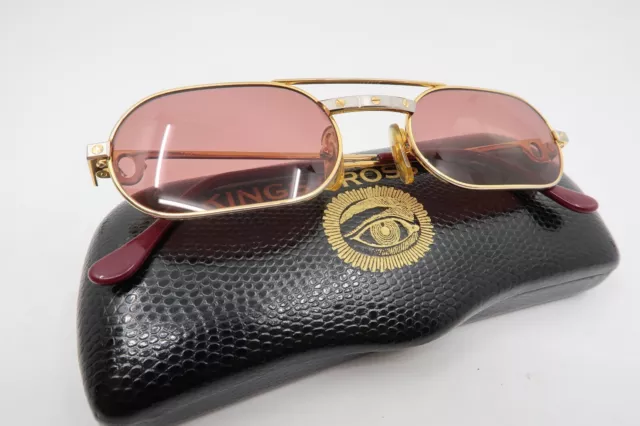 Vintage Cartier PARIS gold plated sunglasses Must Santos 53-20 140 SL# 249312