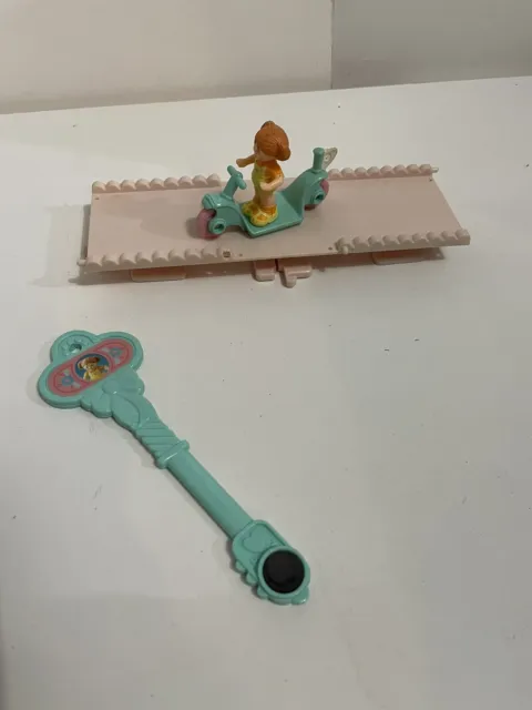Vintage Fisher Price Precious Places Lindsay Figure With Green Scooter
