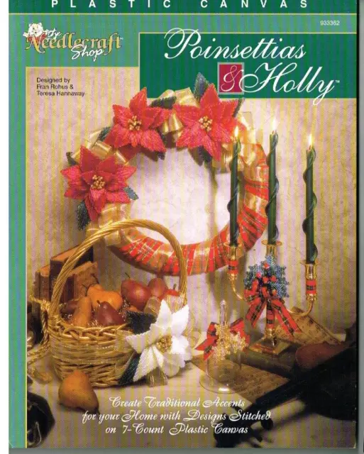 Decoraciones navideñas de lona de plástico 1993 elegante vintage