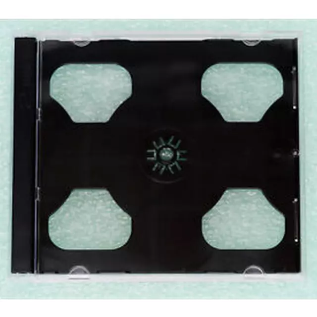 QTY 25: Standard 10.4mm Jewel Case Double CD DVD Storage Assembled Black Tray