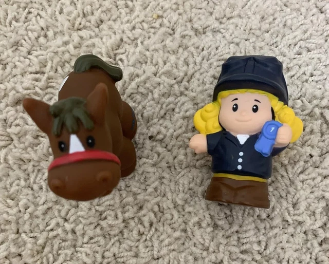 FISHER PRICE LITTLE People HORSE RIDER EQUESTRIAN GIRL Stable Barn