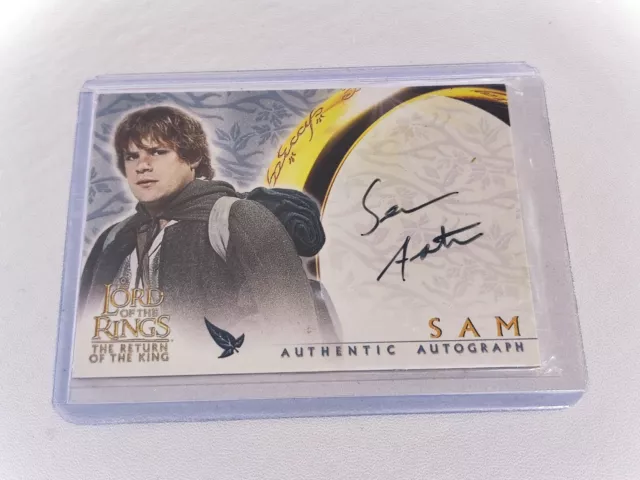 2001 Topps Lord of the Rings Fellowship of the Ring Auto SEAN ASTIN as SAM!! (a)