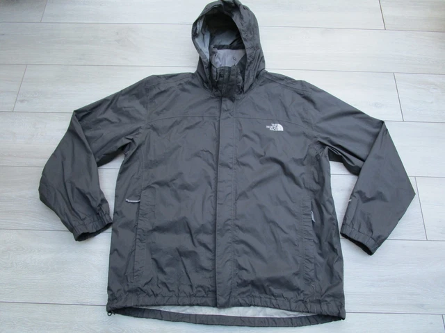 The North Face Mens Resolve Jacket Hyvent Waterproof Coat Grey XL Quest