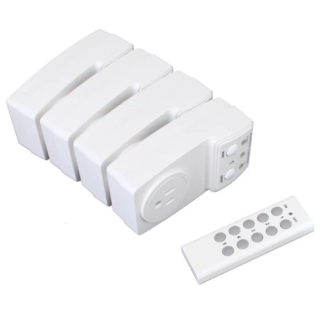 Prise de commutateur de commande à distance sans fil 4PCS avec 1 contrôleur à 5