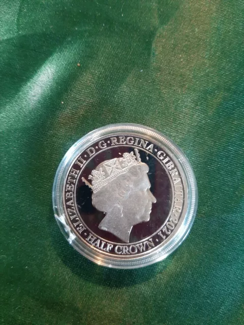 Queen Elizabeth II D.G. Regina Gibraltar Half Crown Coin 2021