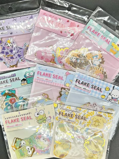 Sanrio Flake Stickers Daiso HelloKitty Kuromi My Melody  Tuxedo Sam etc