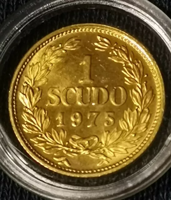 Monnaie 1 Scudo Or 1975 saint San marin Marino oro gold coin piece Rome