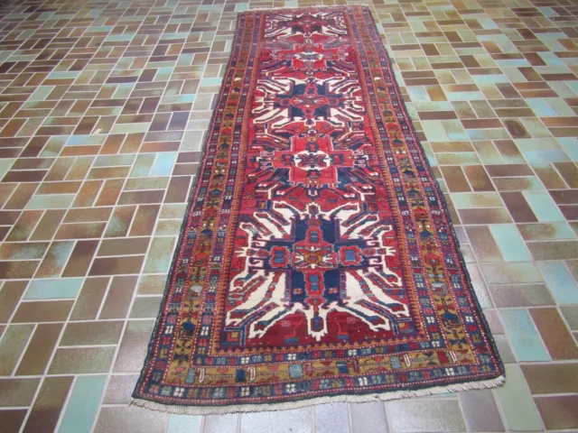 Antiker Edler Handgeknüpfter Perser Orientteppich Sarough Mahal Carpet 330x107cm