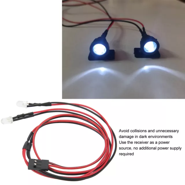 New RC LED Spotlights High Simulation White Light RC Car Headlight With 2 Plast