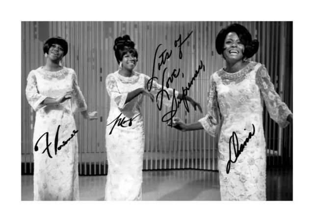 Diana Ross & The Supremes (1) A4 signed picture poster. Choice of frame.