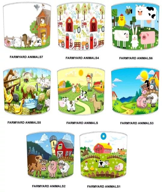 Sfumature lampada animali farmyard per bambini ideali per abbinare giocattoli e giochi farmyard.