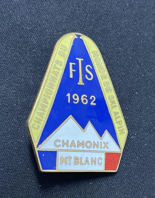 France Ski School CHAMONIX Vintage 1930s Badge 47x38mm
