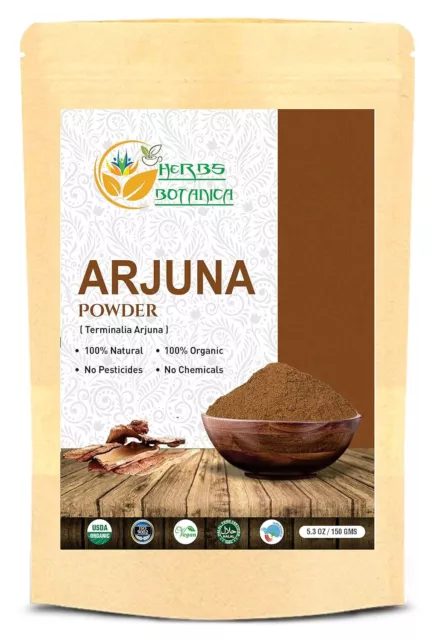 Herbs Botanica Arjuna Bark Powder Terminalia Arjuna 150gm