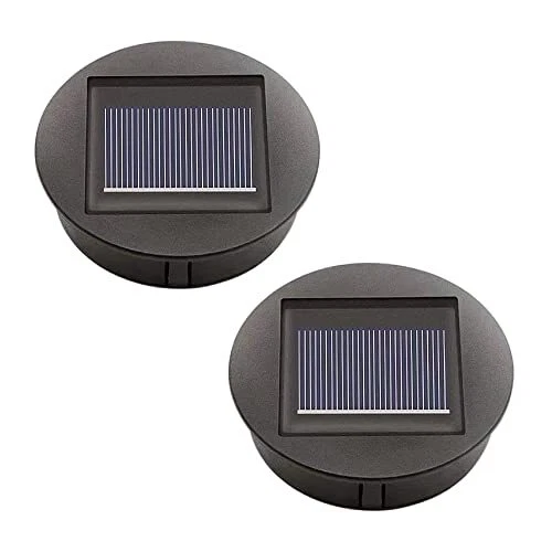 Lot de 2 lampes solaires de rechange avec LED - Panneau solaire - Couvercle d...