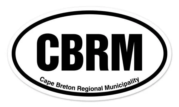 CBRM Cape Breton Regional Municipality Oval car window bumper sticker decal 5" x