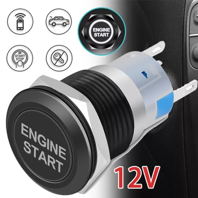 Universal Auto Motor Startknopf 12V LED Druckschalter Zündung Starter Schalter