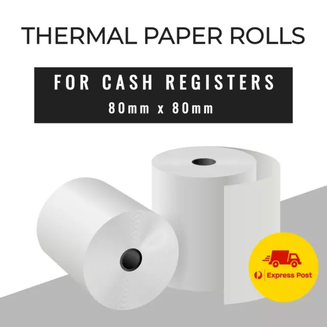 Receipt Rolls 80x80mm EFTPOS Thermal Paper POS Cash Register 65gsm