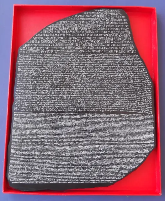 British Museum Resin Replica of the Rosetta Stone - 12-1/4" by 10" in the Box