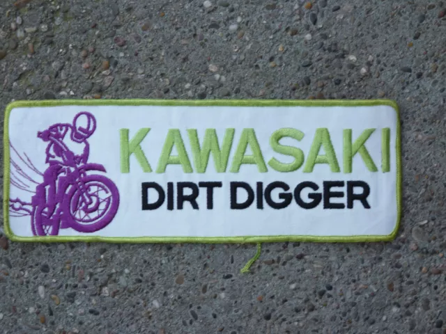 Kawasaki moto cross dirt digger aufnäher patch badge sticker vintage