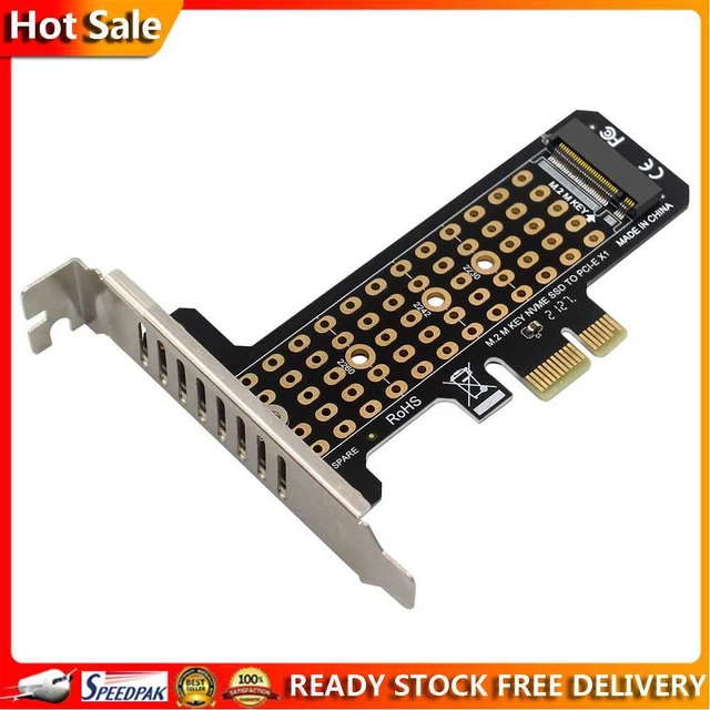 Carte Adaptateur SSD M.2 NVMe Vers PCIe 4.0 X16 - Vitesse 64 Gbit/s, Clé M - Marque SODIAL, Neuf, Couleur Noir - Fabriqué En Chine