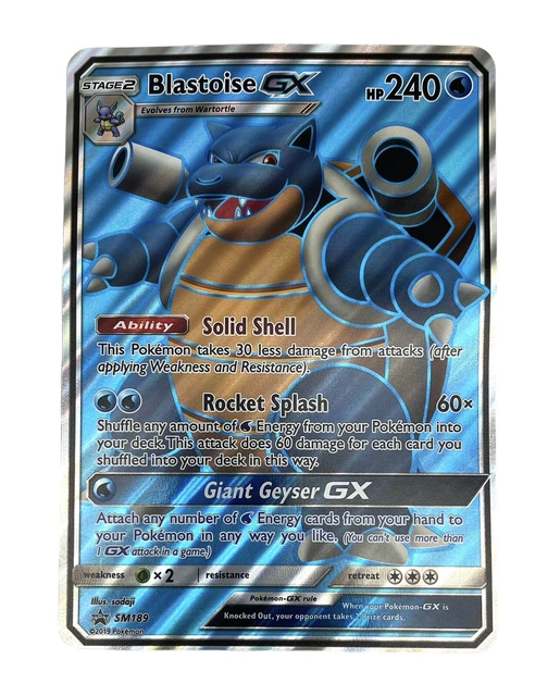 Blastoise GX Black Star Sun & Moon Jumbo Promo SM189 Pokemon Card Oversized