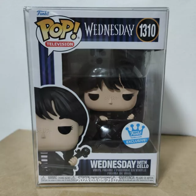 Wednesday Addams + Cello 1310 Funko Shop Pop Vinyl New in Mint Box + Protector