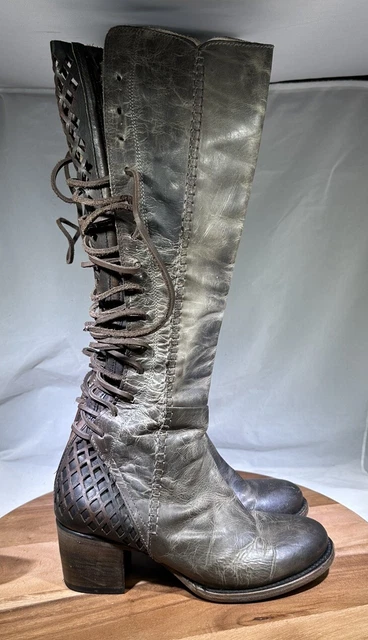 FREEBIRD STEVEN CARVER Lace Up Leather Boots Size 8 175.00 PicClick