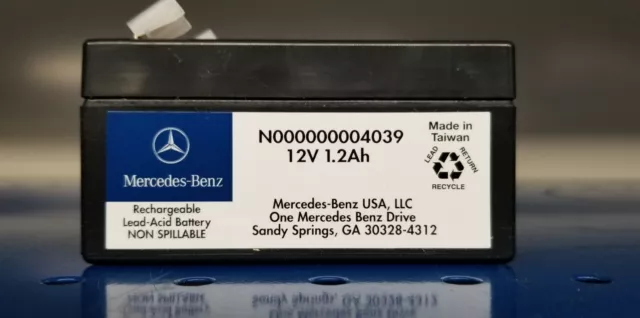 Backup Battery - 12V - 1.2AH 000000004039 - GENUINE MERCEDES