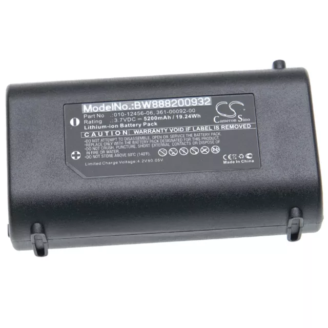Batterie remplace Garmin 010-12456-06 361-00092-00 5200mAh 3,7V Li-ion