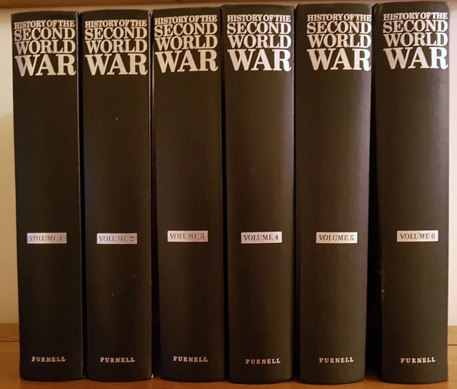 PURNELLS HISTORY OF The Second World War Volumes 1-6 very good ...